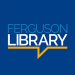 Ferguson Library logo with a dark blue background